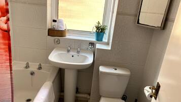 House, Private Bathroom, Garden View | Bathroom | Hair dryer, towels, soap
