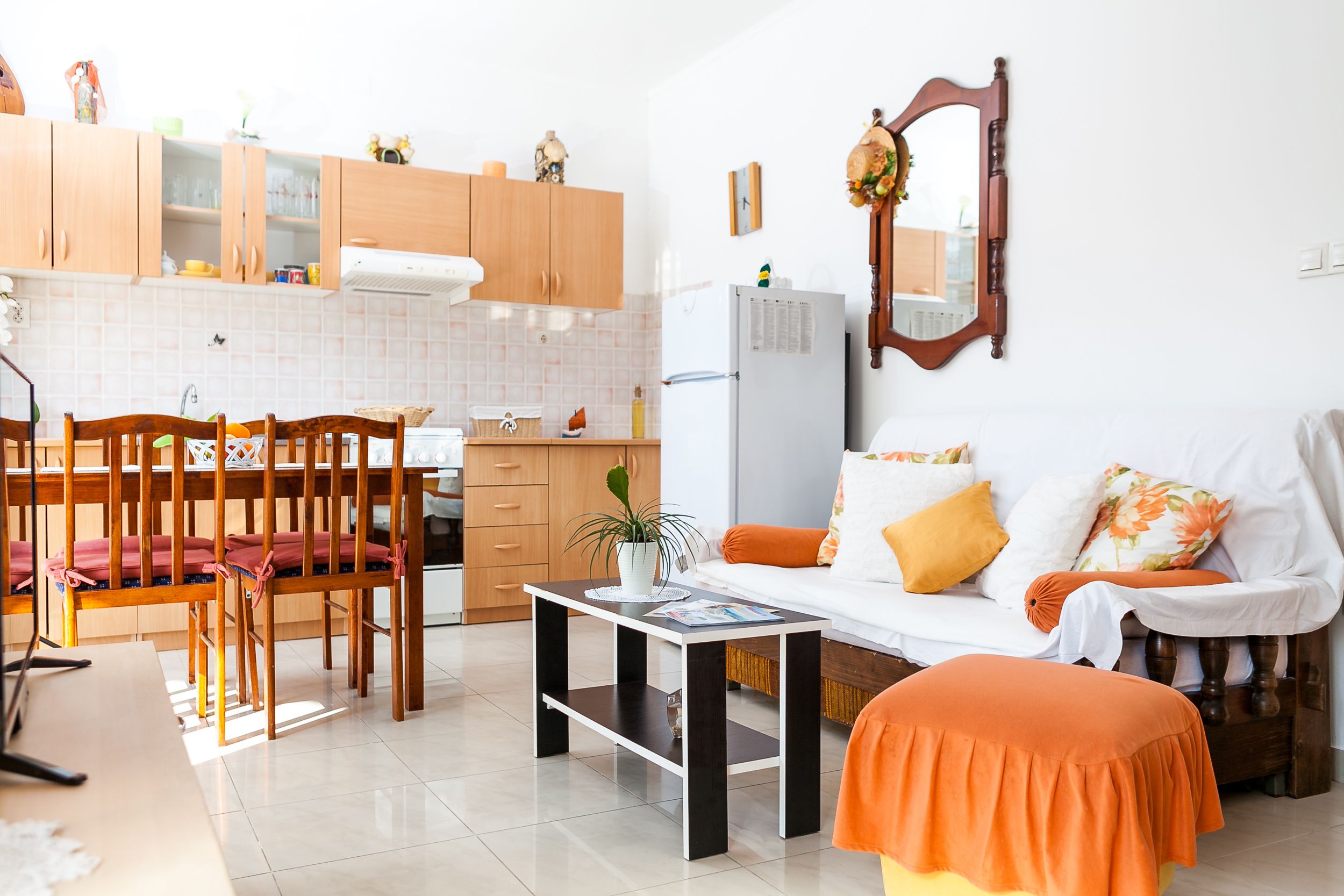 Apartment, 1 Bedroom, Terrace | Living area | Plasma TV