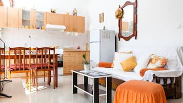 Apartment, 1 Bedroom, Terrace | Living area | Plasma TV