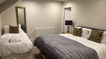 Hypo-allergenic bedding, blackout curtains, soundproofing