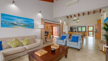 Luxury Villa, 4 Bedrooms | Living area | Flat-screen TV, DVD player, ping pong