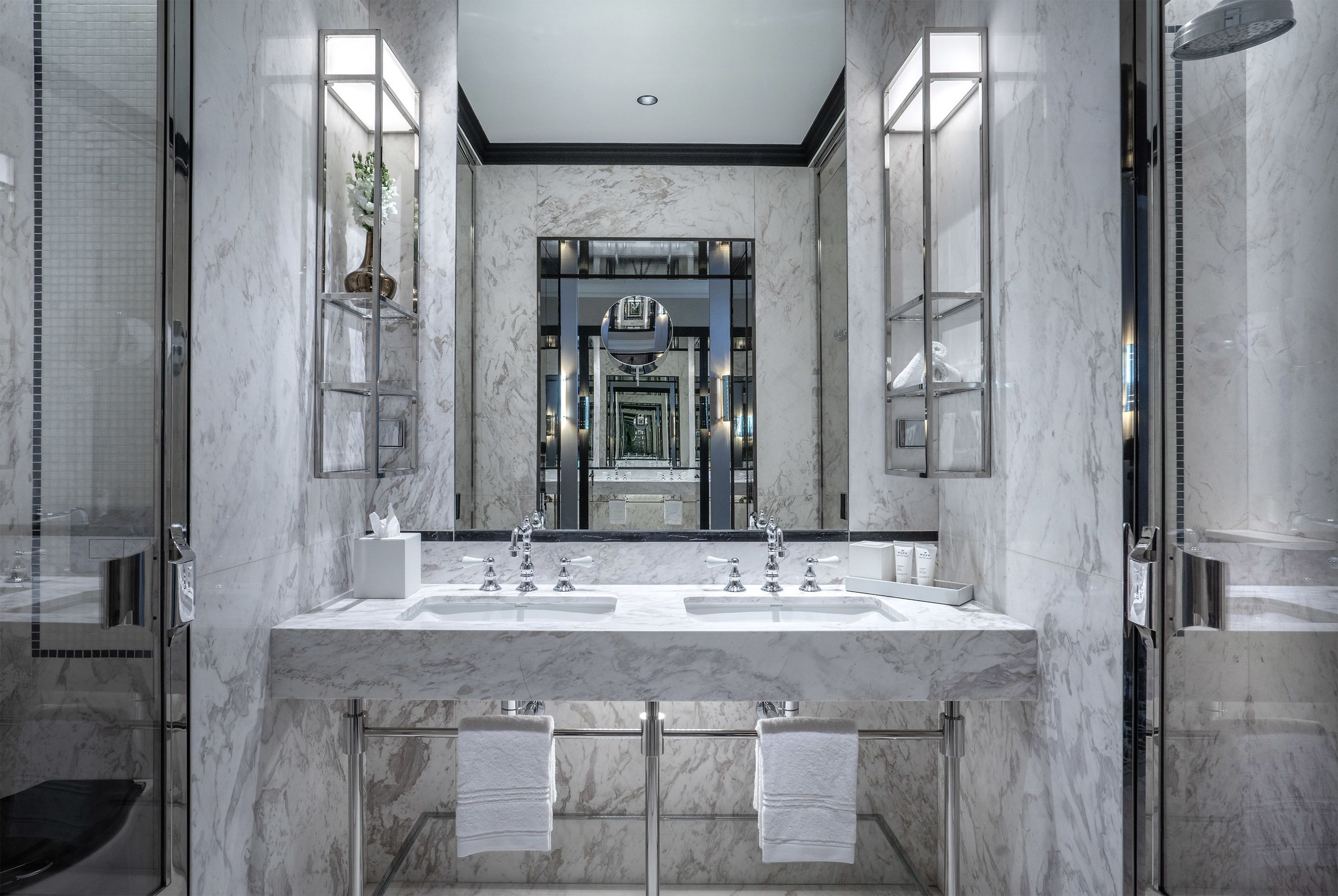 shower, free toiletries, hair dryer, bathrobes