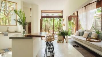 Villa Chakté 3 bedrooms | Área de sala de estar