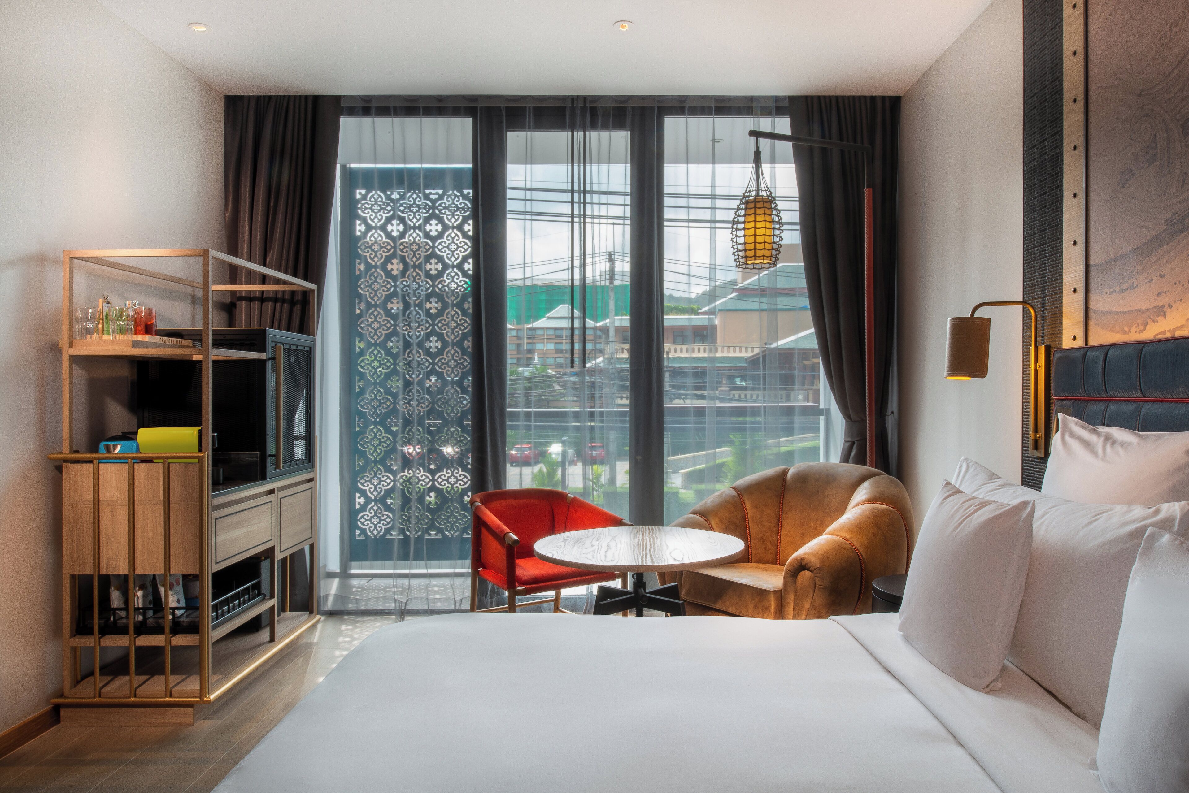 1 多间卧室、高档床上用品、免费迷你吧物品、客房内保险箱