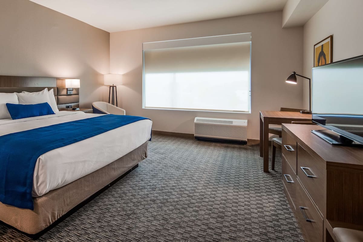 Junior Suite, 1 King Bed, Non Smoking, Kitchenette | In-room safe, desk, laptop workspace, iron/ironing board