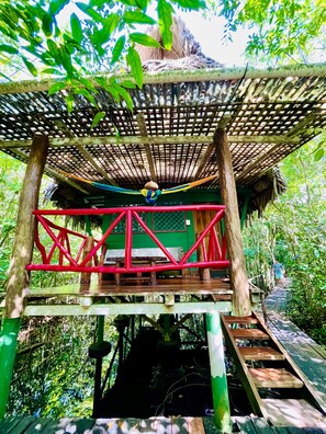 Cabaña Familiar Pelicano | 1 dormitorio, caja fuerte, decoración individual y mobiliario individual