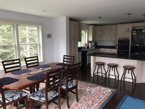 Dining - Ocean view home with private beach. (Bar Harbor)