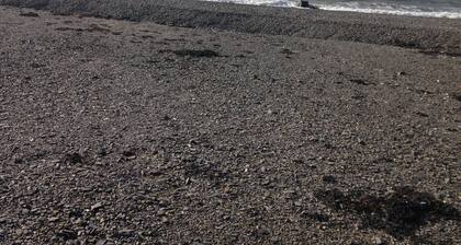 Ocean view home with private beach.