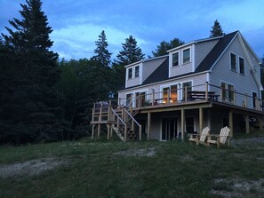 Exterior - Ocean view home with private beach. (Bar Harbor)