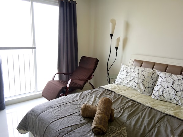 1 bedroom, Internet, bed sheets, wheelchair access