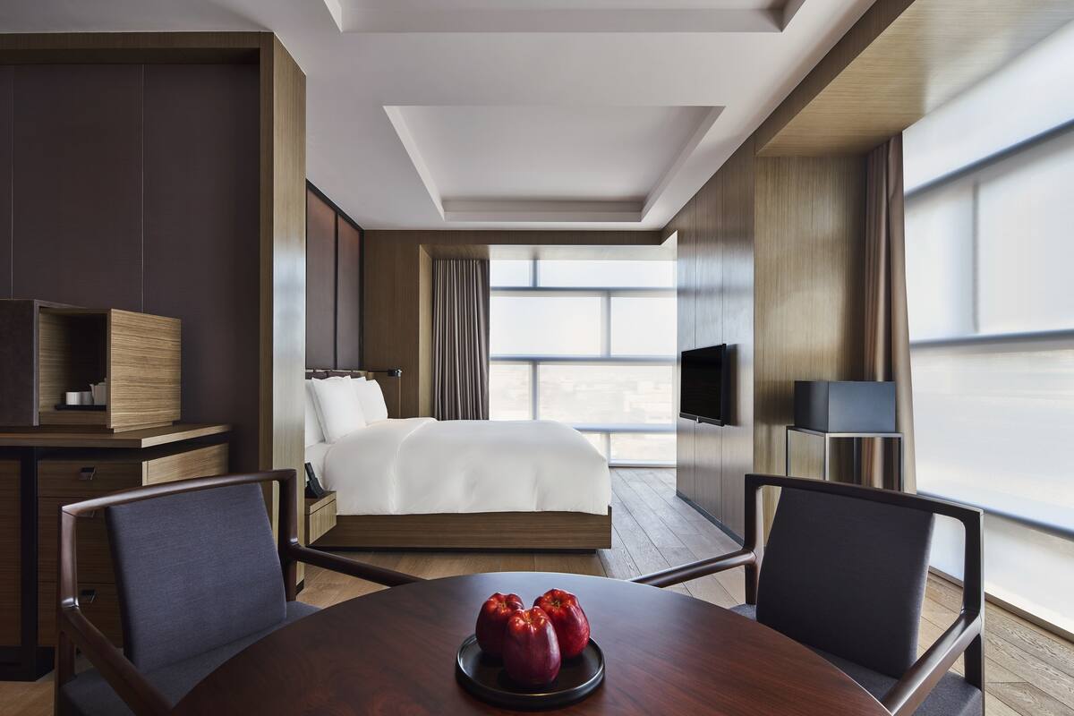 Minibar (free items), in-room safe, blackout drapes, soundproofing