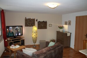 Fernseher, Videospiele, DVD-Player, Bücher