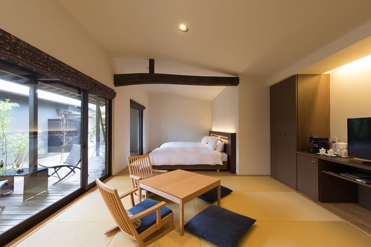 Private Building with Semi Open Air Bath -6 | Individually decorated, blackout drapes, free WiFi, bed sheets
