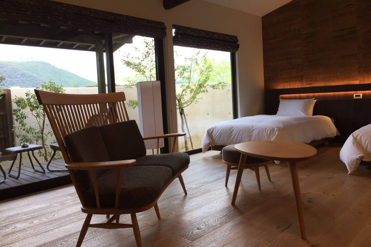 Private Building with Semi Open Air Bath - 1 | Blackout drapes, WiFi (free), individually decorated, bed sheets