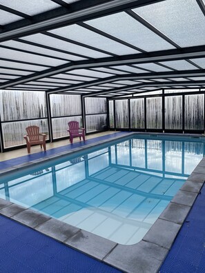 Indoor pool, a heated pool