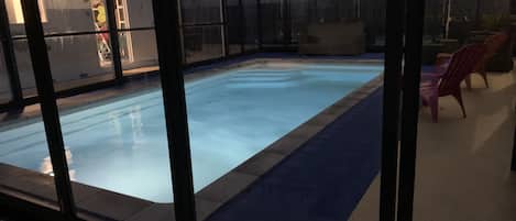 Piscine couverte, piscine chauffée