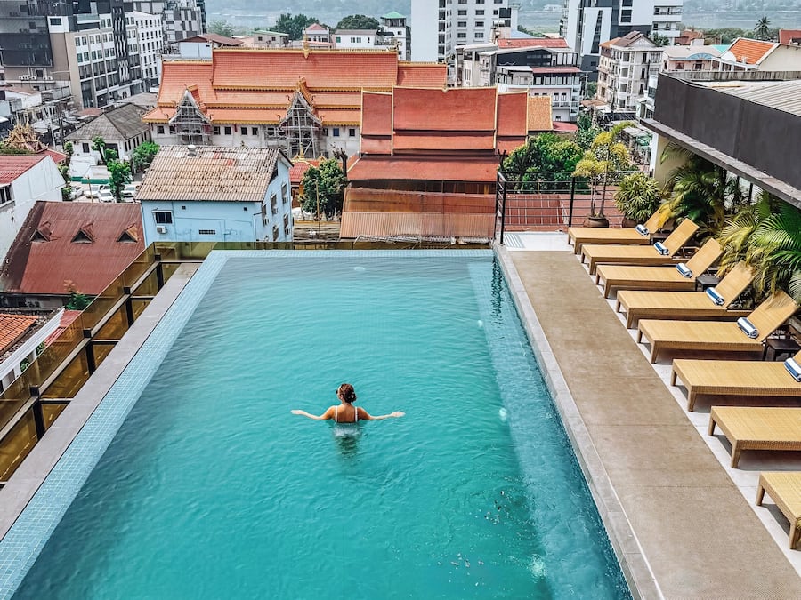 Outdoor pool, open 8 AM to 8 PM, sun loungers