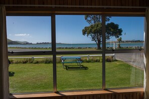 Utsikt mot strand/hav