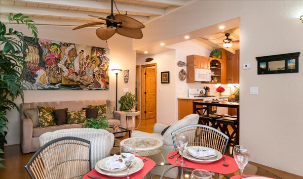 Smart-tv och eldstad