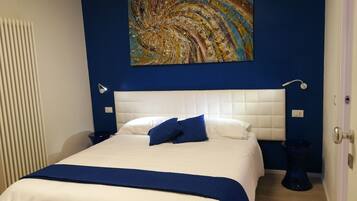 Camera con letto matrimoniale o 2 letti singoli (Blue) | Biancheria da letto di alta qualità, copriletto in piuma