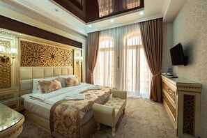 Premium bedding, minibar, in-room safe, blackout curtains - Dilimah Premium Luxury Hotel (Samarkand)