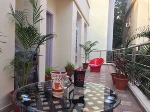 Terrace/patio - 4 bedroom centrally located spacious house in Banjara hills road number 3 (Hyderabad)