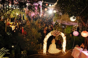 Área externa para casamento