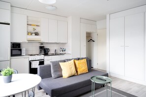 Standard Apartment, 1 Bedroom, Balcony | Living area | Smart TV - Hiisi Homes Helsinki Sörnäinen (Helsinki)