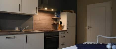 Fridge, oven, stovetop, dishwasher