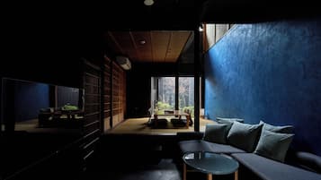 Traditional House with Semi-open-air-bath | Living area | 55-inch flat-screen TV with digital channels, TV, Netflix