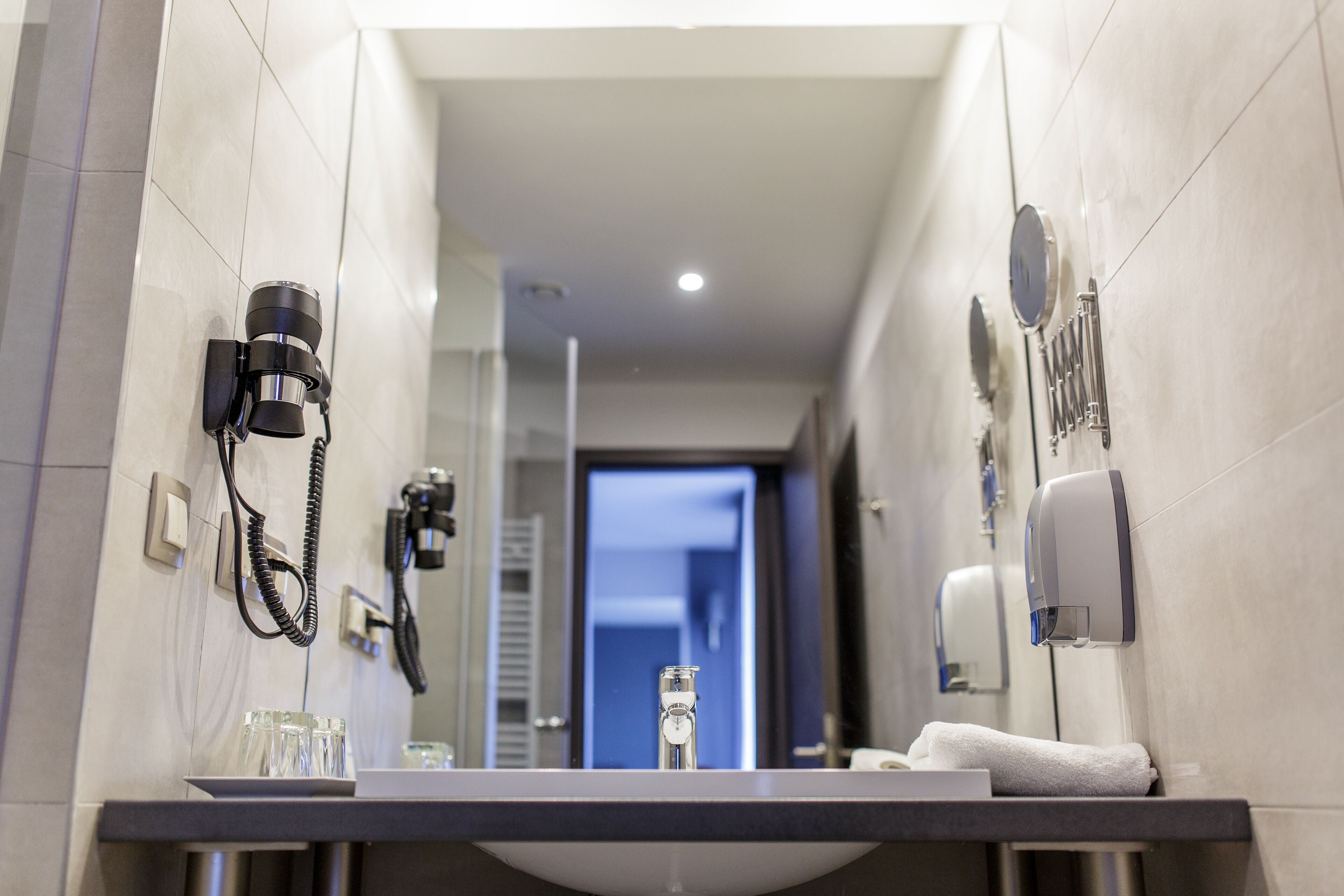 superior room | bathroom | shower, hair dryer