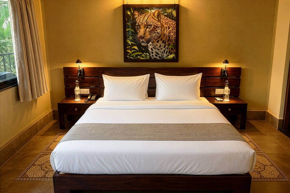Classic Safari Tent | 1 bedroom, premium bedding, memory foam beds, desk