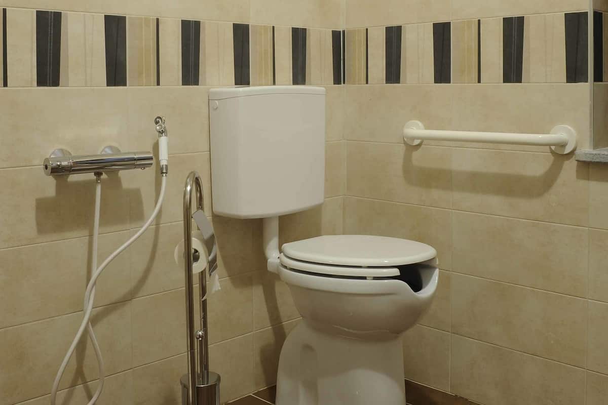 Driepersoonskamer, Meerdere bedden | Badkamer | Een douche, gratis toiletartikelen, een haardroger, handdoeken