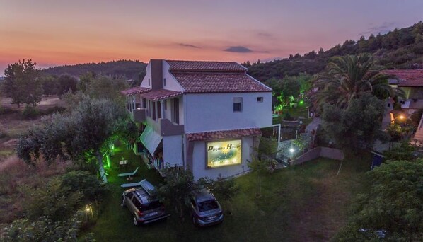 Front of property – evening/night