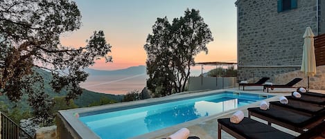 Outdoor pool, a heated pool