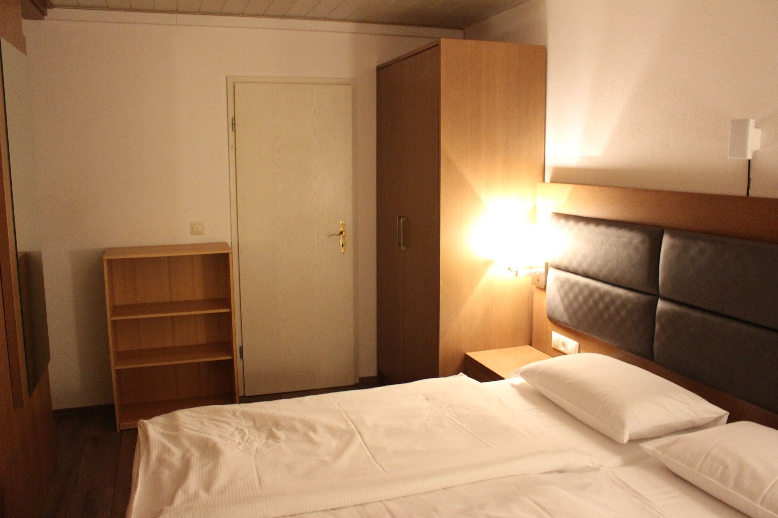 Desk, free WiFi, bed sheets