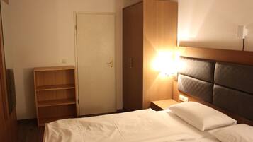 Desk, free WiFi, bed sheets