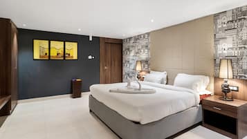 Habitación Premium con 1 cama doble o 2 individuales | 1 dormitorio, ropa de cama de alta calidad, minibar y caja fuerte