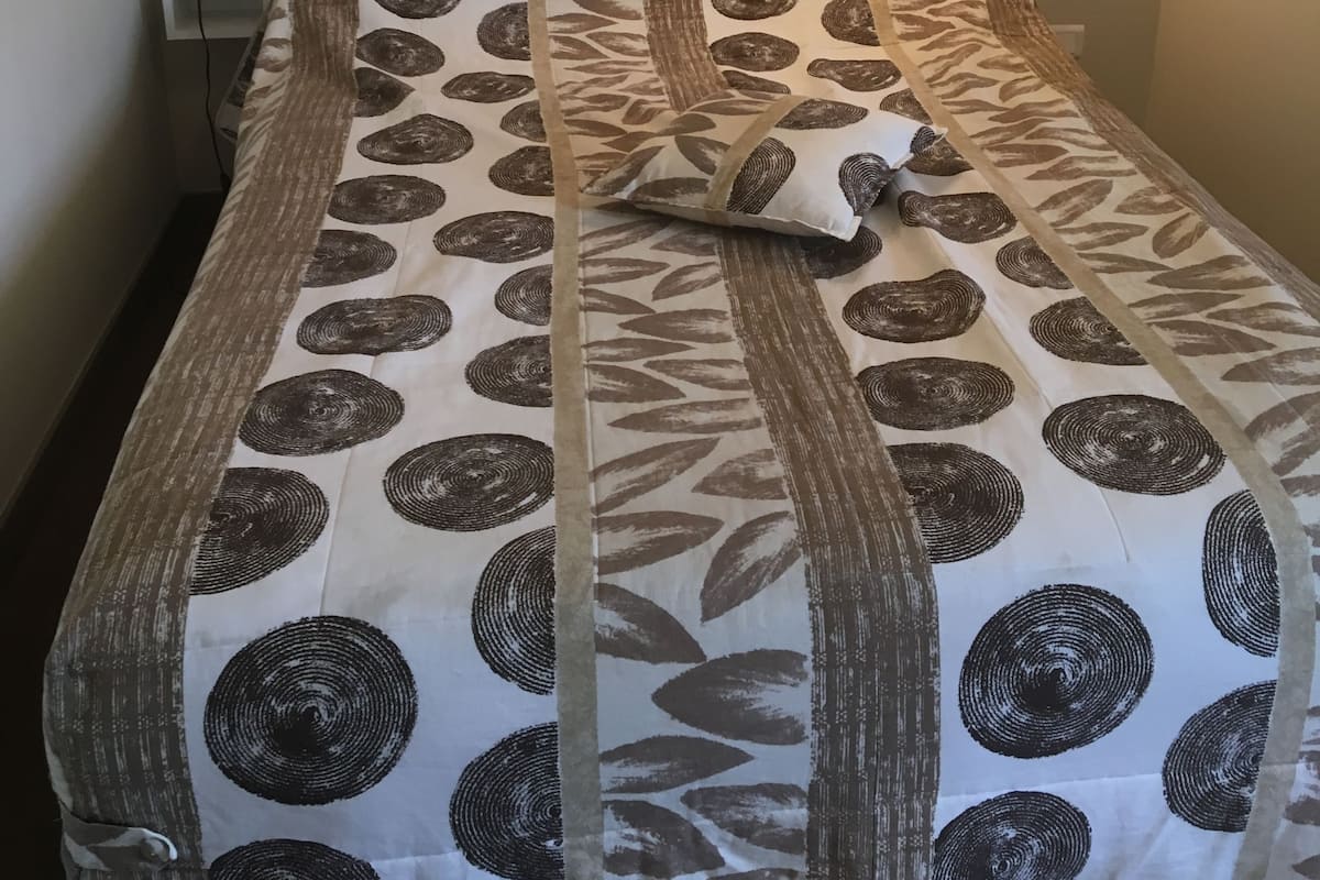 Desk, blackout drapes, iron/ironing board (on request), WiFi (free)