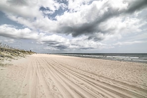 Enjoy a serene beach experience with access to the ocean.