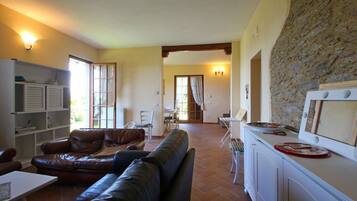 TV, caminetto, lettore DVD