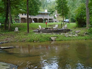 Property grounds - Mountain Resort Cabin, Private, screened porch overlooking wide peaceful creek. (Ellijay)