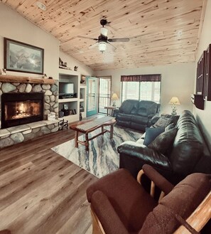 Tv, pejs, dvd-afspiller, bøger