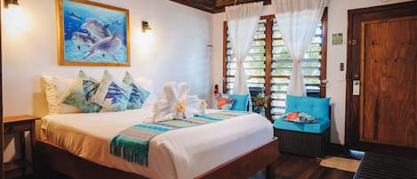 Deluxe Room, Beach View | Premium bedding, in-room safe, blackout curtains, iron/ironing board
