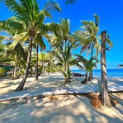 On the beach, white sand, beach massages