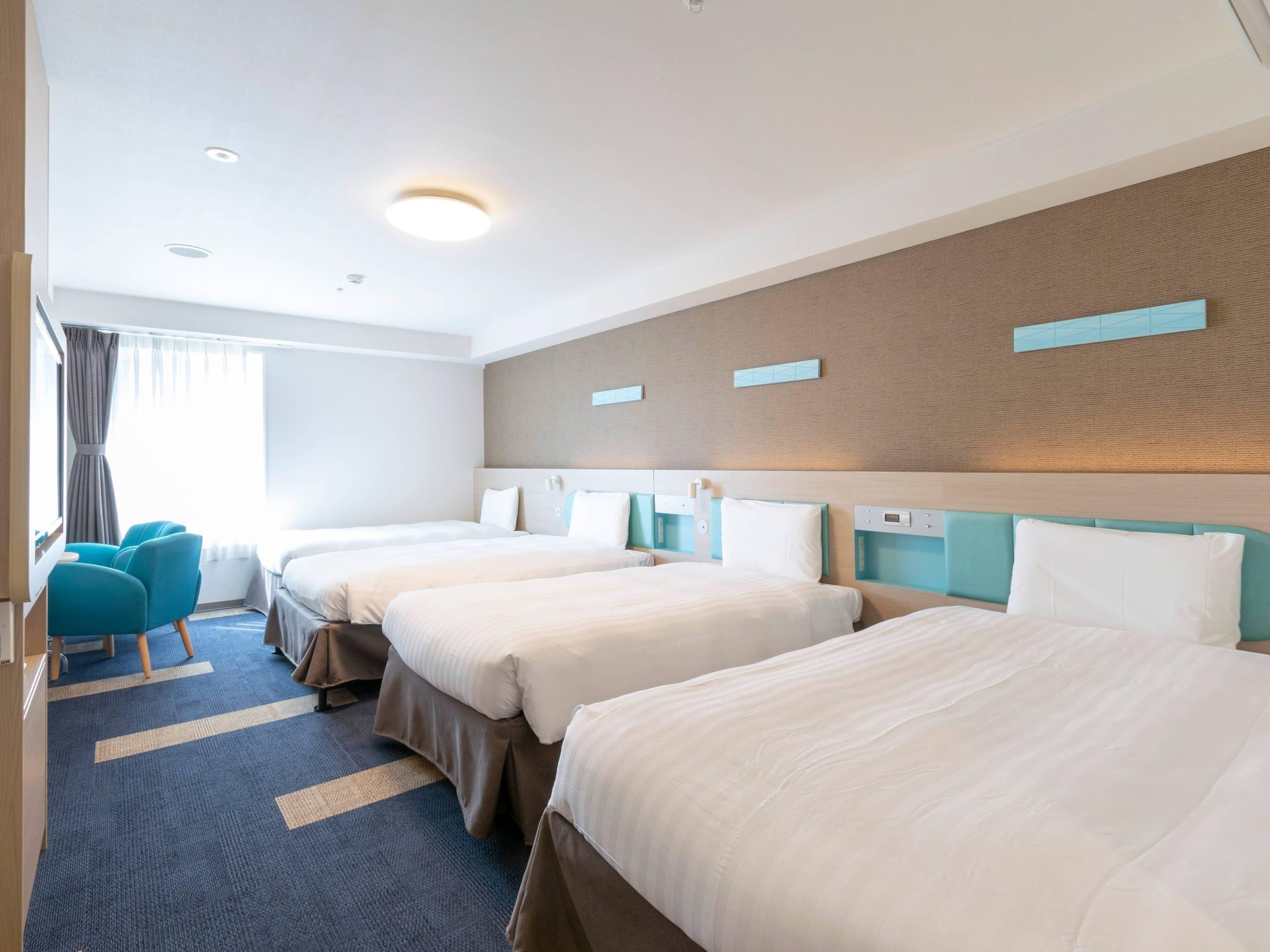 Habitación, varias camas, para no fumadores | Ropa de cama de alta calidad y caja de seguridad en la habitación 