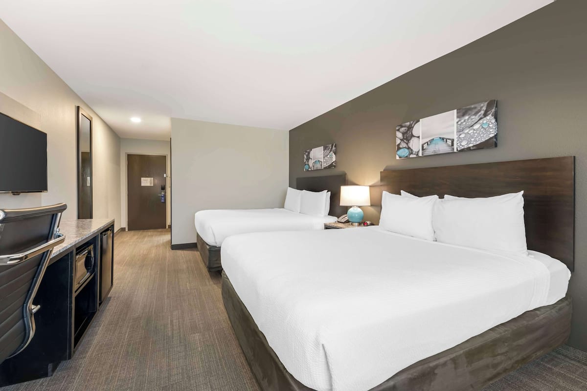 Suite, 2 Queen Beds, Non Smoking, Kitchenette | Premium bedding, desk, laptop workspace, blackout drapes