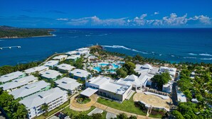 An aerial view of a resort with multiple buildings, a swimming pool, and a beach. - Senator Puerto Plata - All inclusive (Puerto Plata)