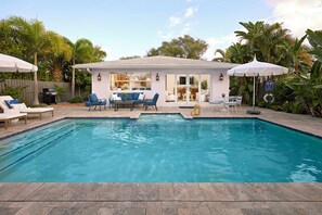Outdoor pool, a heated pool