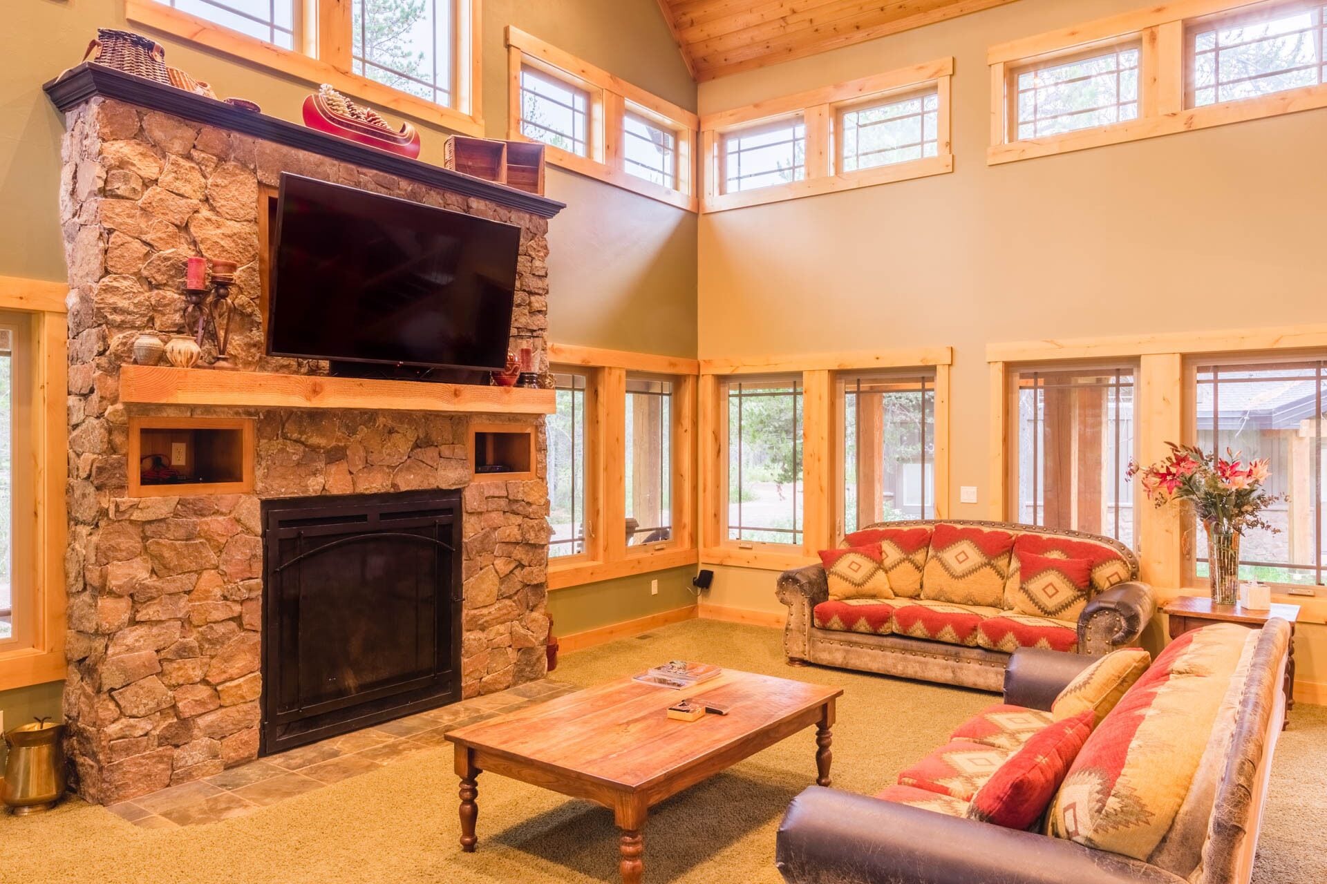 TV connectée, cheminée